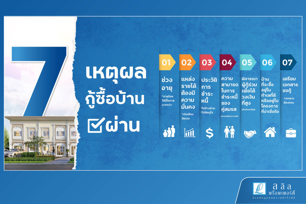 7 เหตุผลกู้ซื้อบ้าน ผ่าน